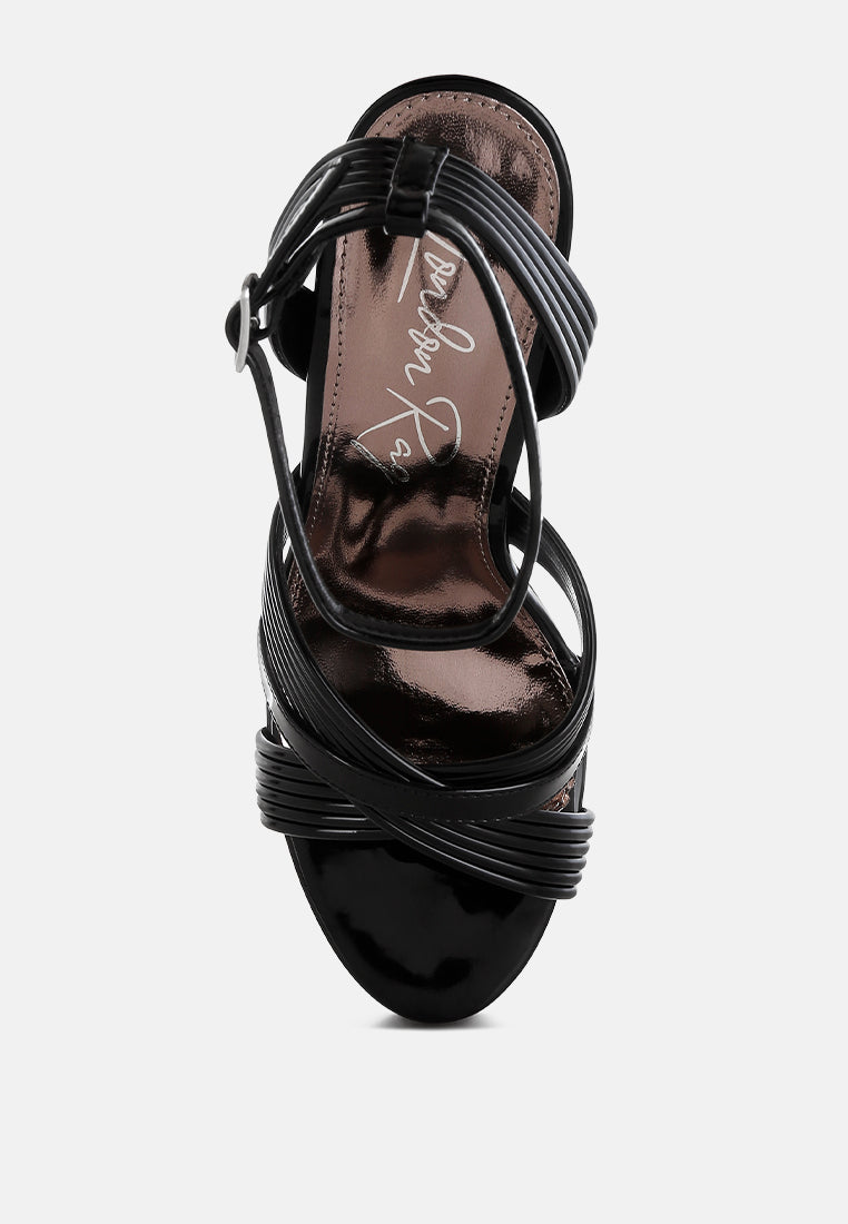 Socialite Metallic Ankle Strap Heel Sandals-3