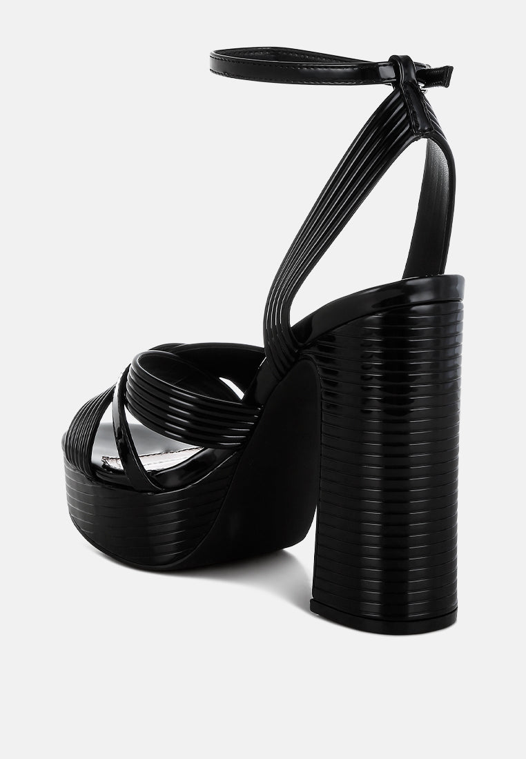 Socialite Metallic Ankle Strap Heel Sandals-2