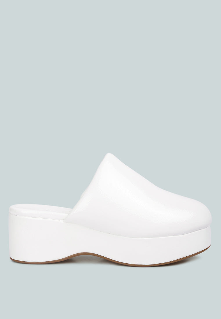 Olori Solid Platform Slip On Mules-0