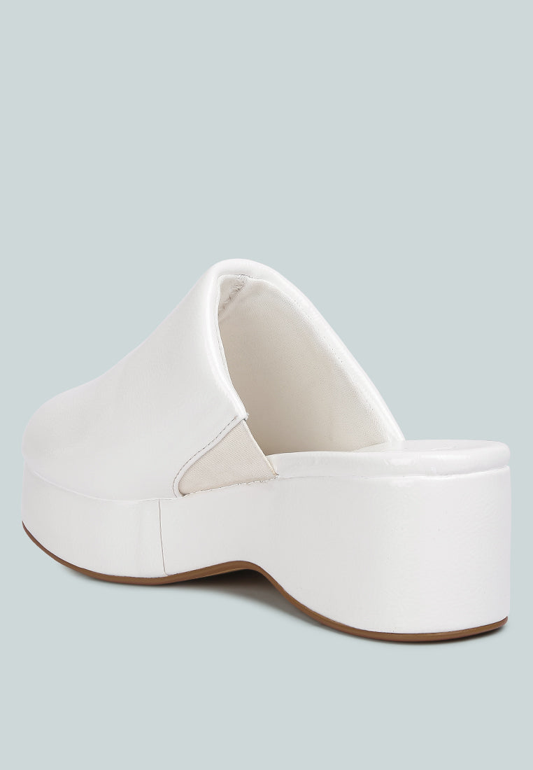 Olori Solid Platform Slip On Mules-2