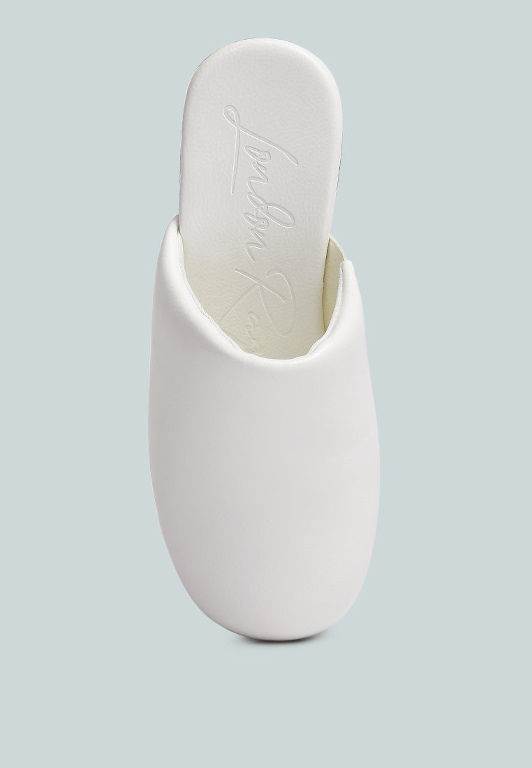 Olori Solid Platform Slip On Mules-3