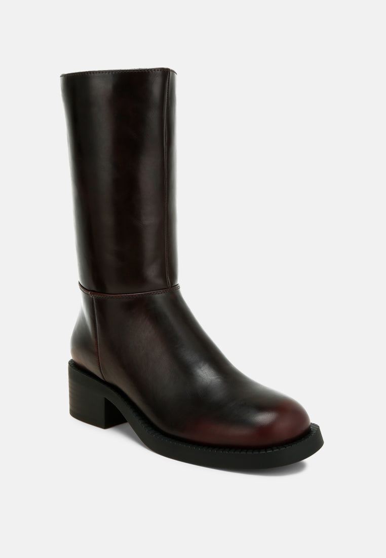 Soora Block Heel Calf Boots-1
