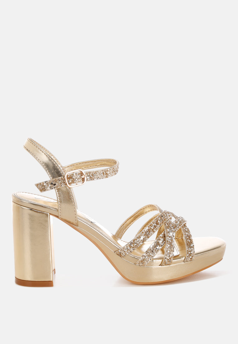 Sparks Fly Glitter Strappy Block Sandals-8