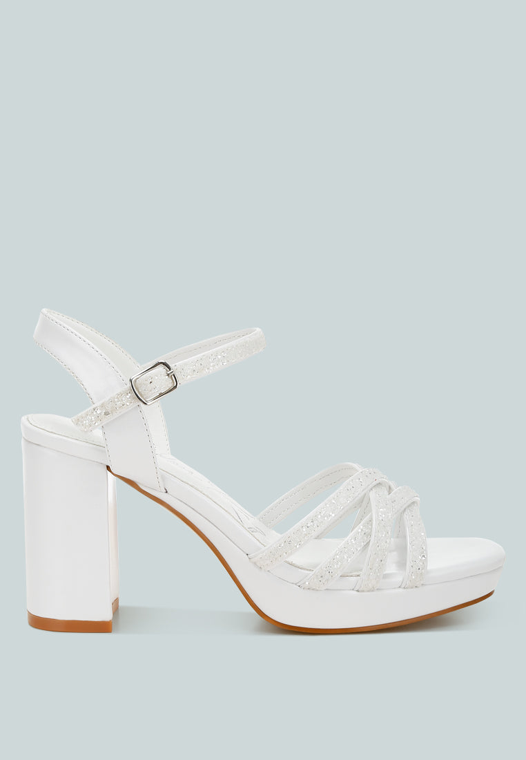 Sparks Fly Glitter Strappy Block Sandals-5