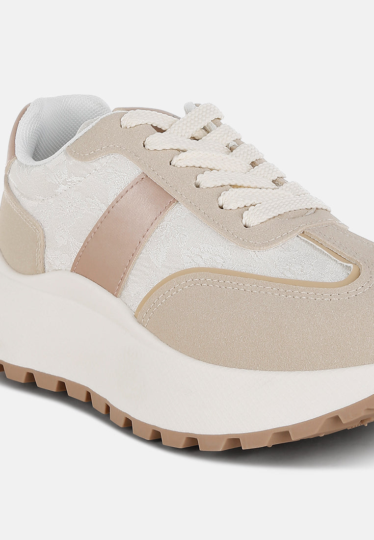 Squeaker Chunky Anti-Skid Lace-Up Sneakers-3
