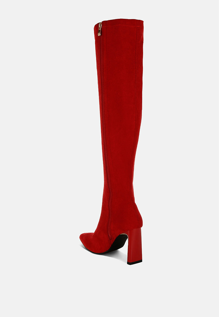 Star Gazer Slim Block Heel Long Boots-3