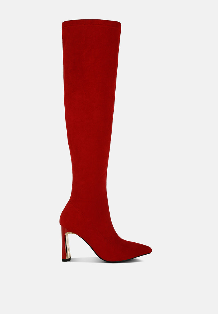 Star Gazer Slim Block Heel Long Boots-0