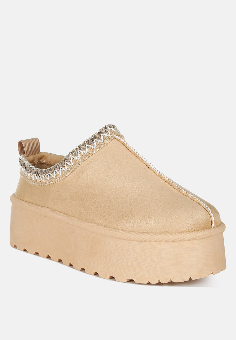 Struter Embroidered Platform Fur Classic Slip-On-1