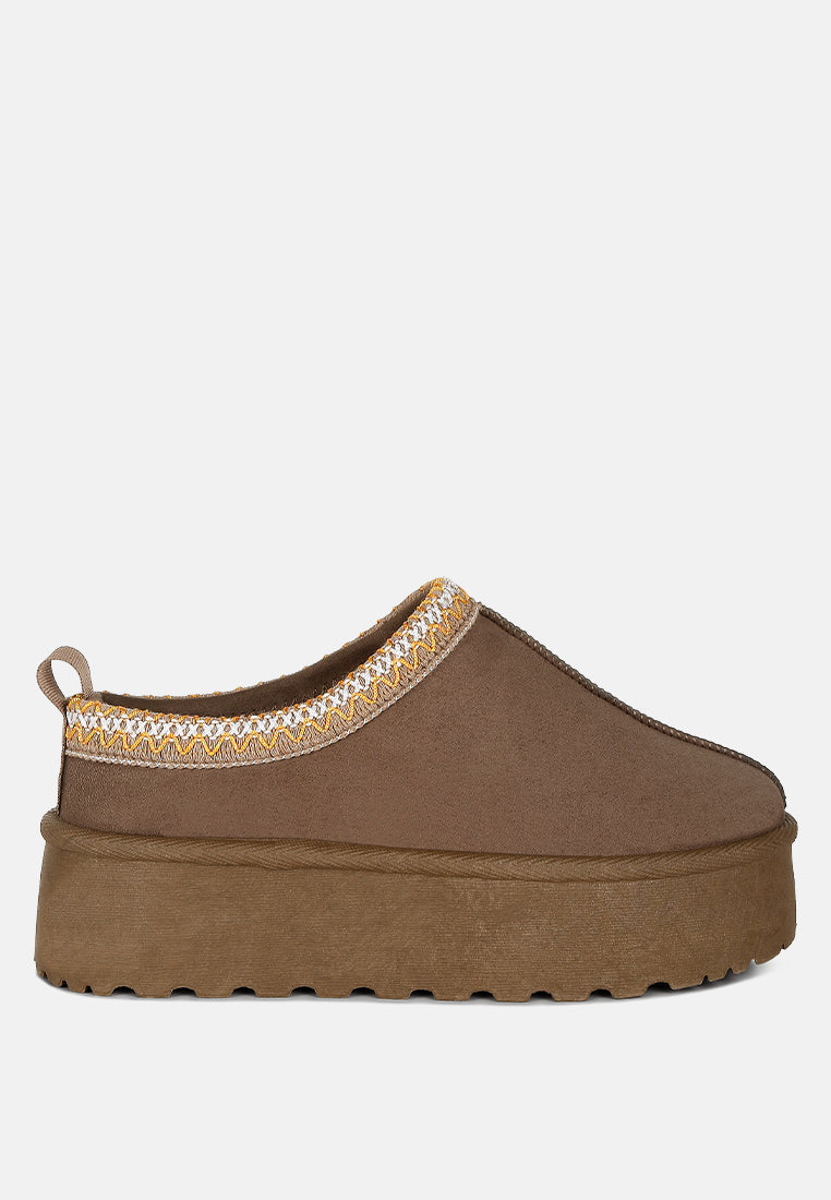 Struter Embroidered Platform Fur Classic Slip-On-6