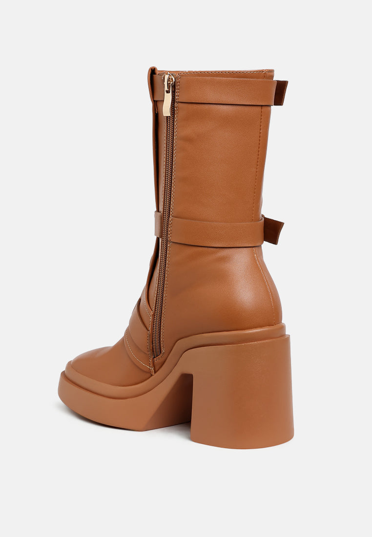 Syrah Chunky Biker Boots-2
