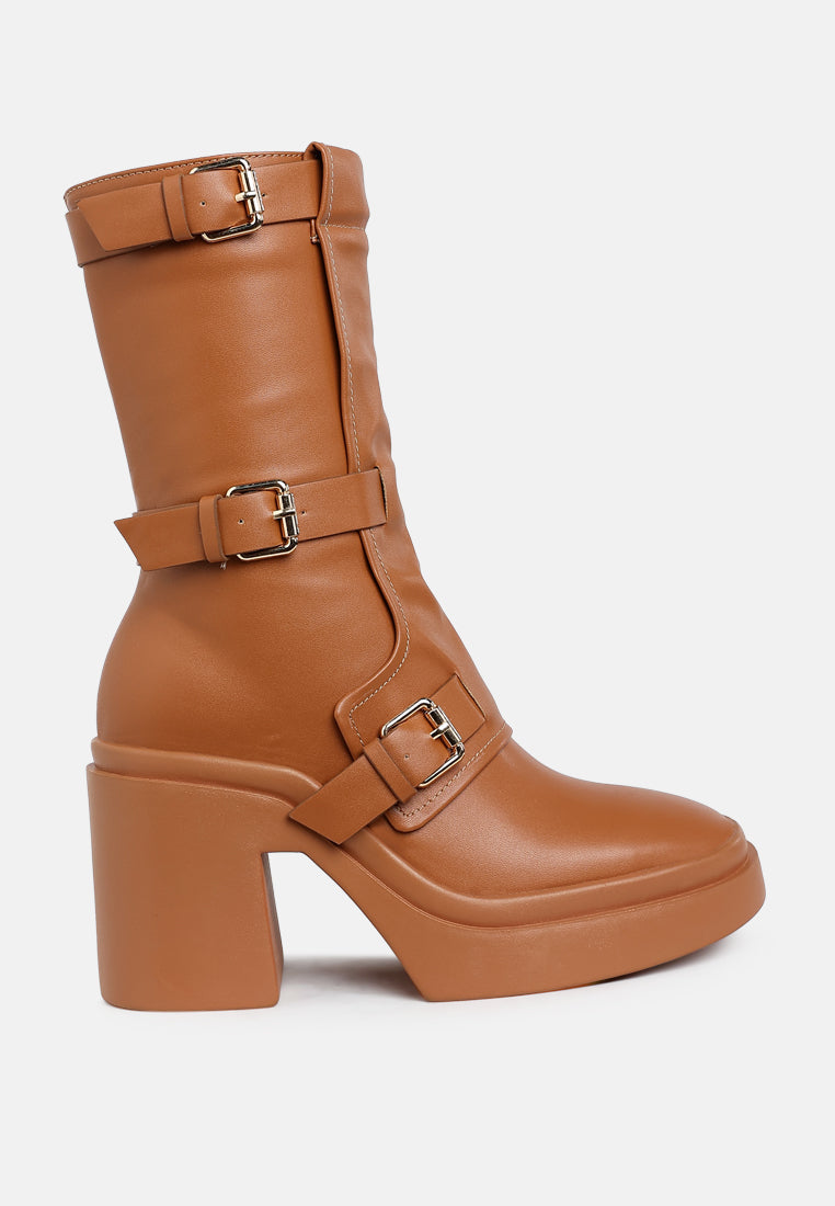Syrah Chunky Biker Boots-0