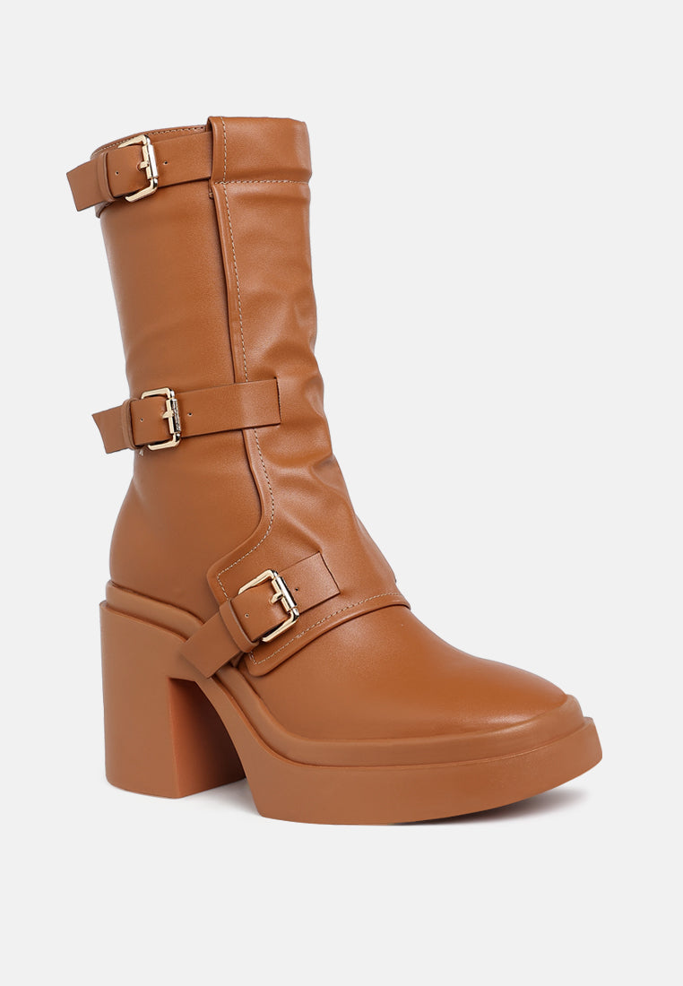 Syrah Chunky Biker Boots-1