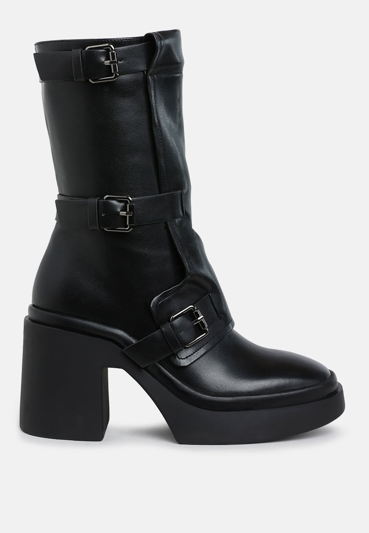 Syrah Chunky Biker Boots-5