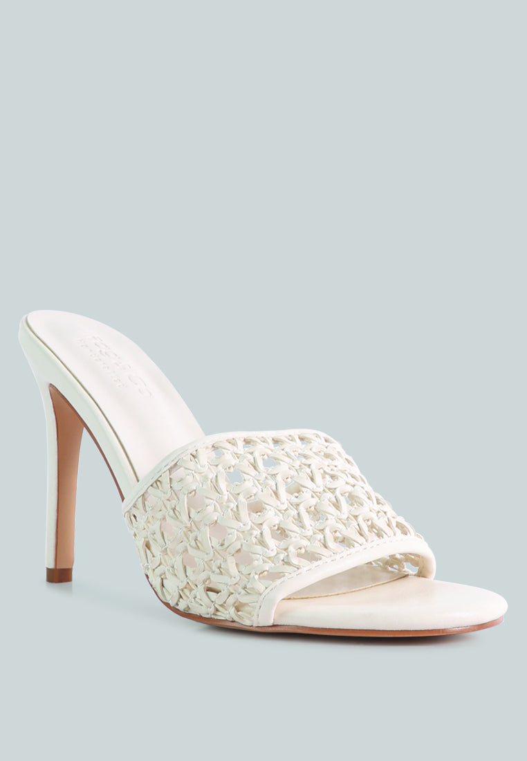 Tease Woven Heeled Slides-1