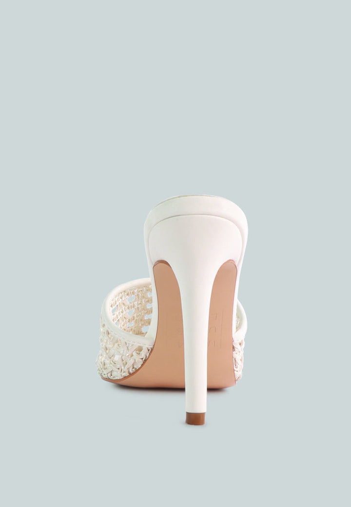 Tease Woven Heeled Slides-4