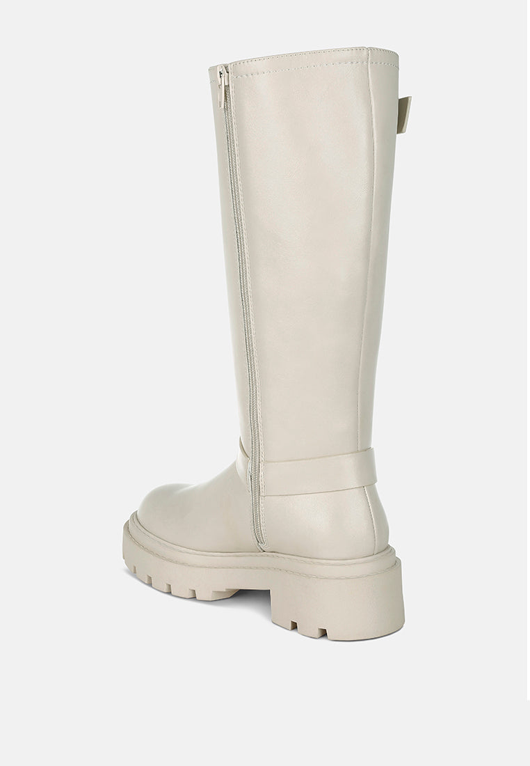 Taimen Harnes Detail Long Boots-3