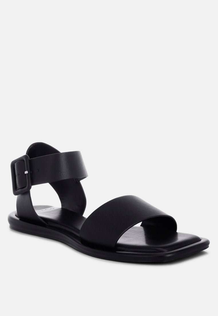 Tayana Chunky Buckle Strap Flats-1