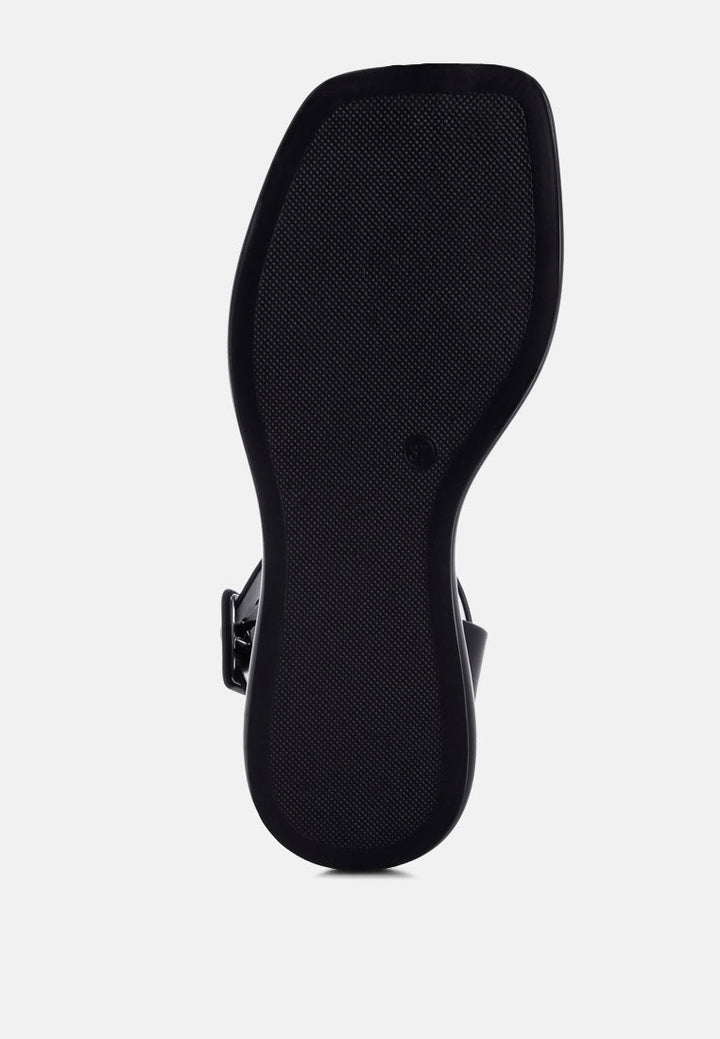 Tayana Chunky Buckle Strap Flats-4
