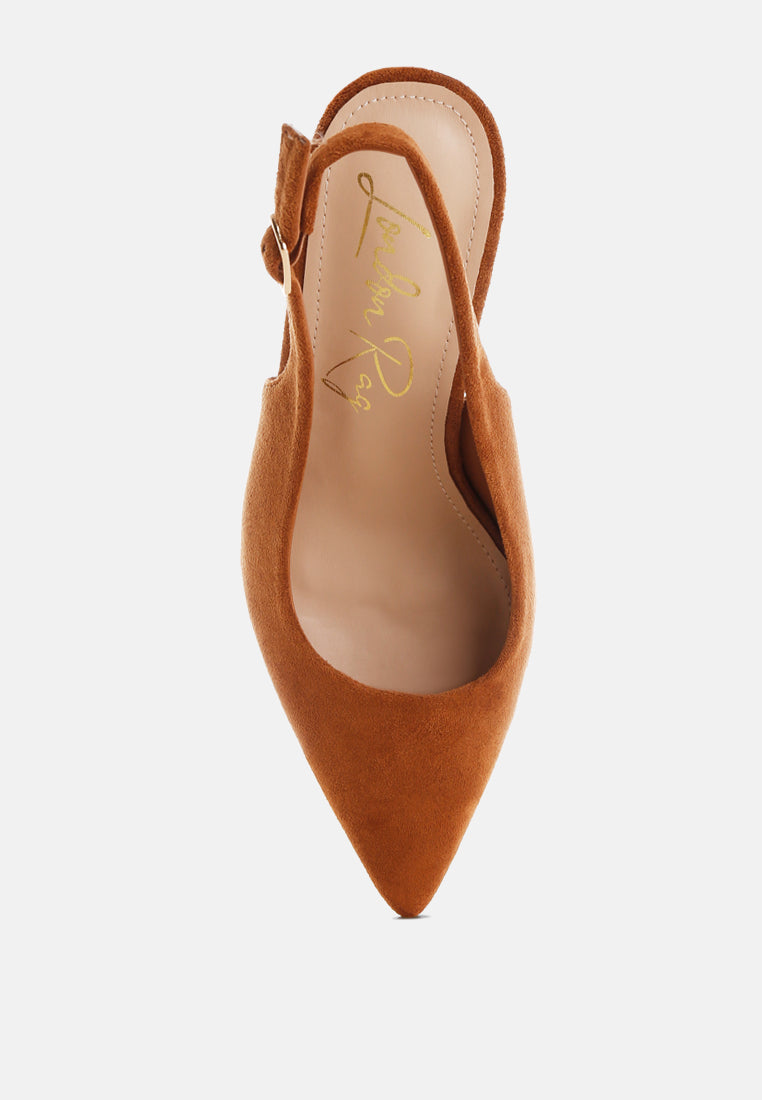 Theobs Soft Microfiber Pointed Toe Slingbacks-4