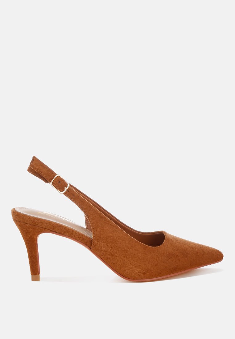 Theobs Soft Microfiber Pointed Toe Slingbacks-0