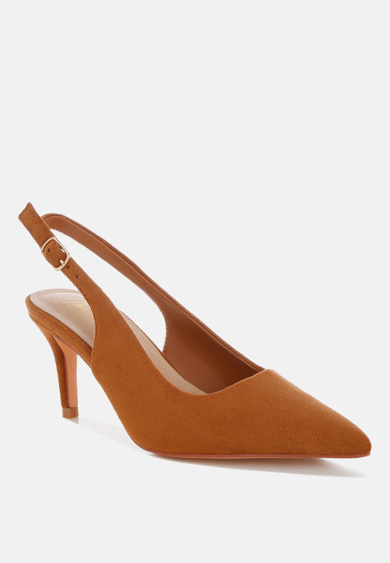 Theobs Soft Microfiber Pointed Toe Slingbacks-2