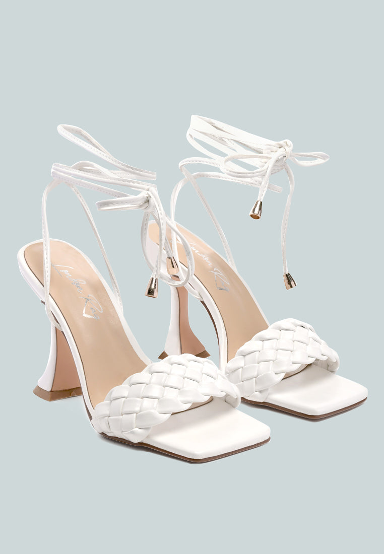 Skora Tie Up Spool Heel Sandals-2