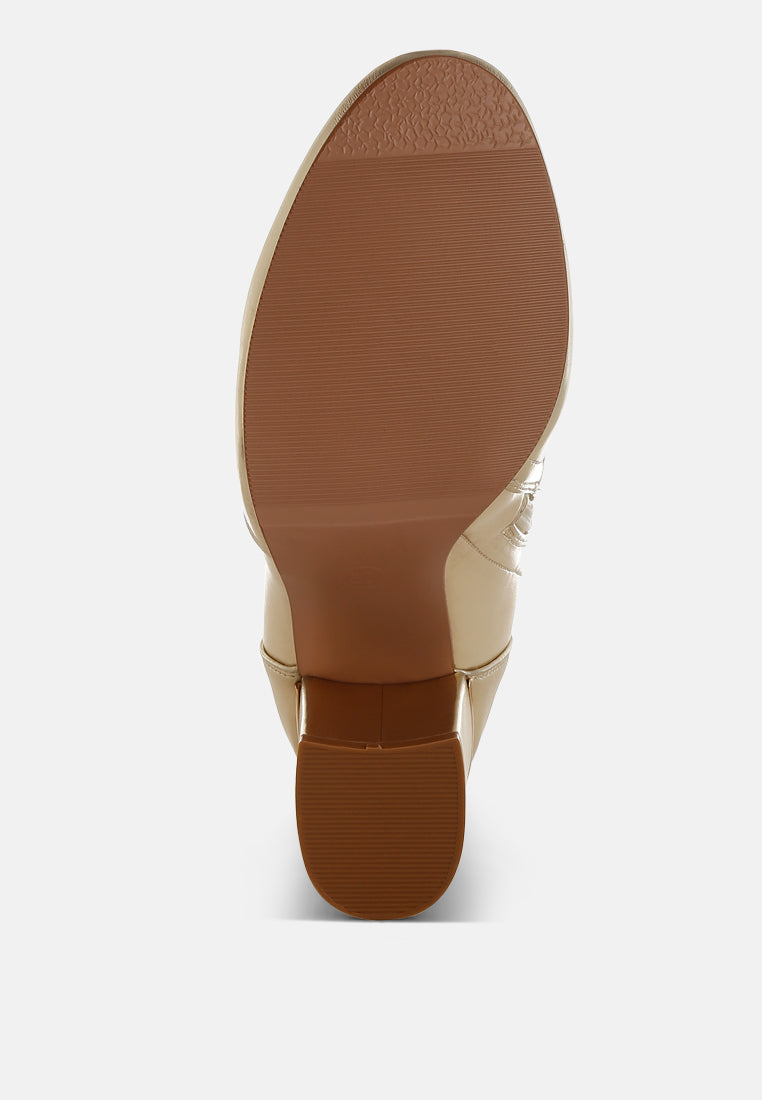 Tirana Metallic Pleather Sock Boots-4