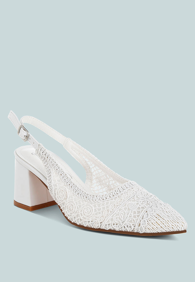 Tolina Knitted Pointy Toe Slingback Sandals-1