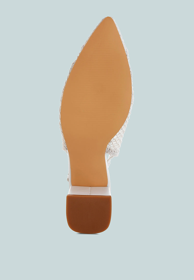 Tolina Knitted Pointy Toe Slingback Sandals-4