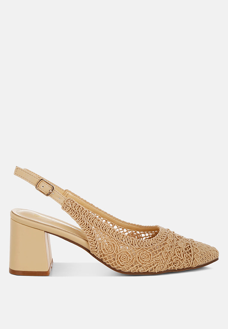 Tolina Knitted Pointy Toe Slingback Sandals-7