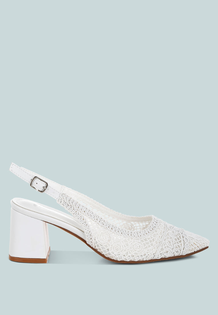 Tolina Knitted Pointy Toe Slingback Sandals-0