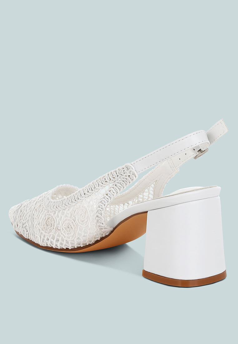 Tolina Knitted Pointy Toe Slingback Sandals-2