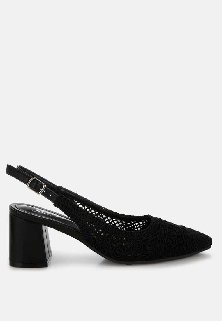 Tolina Knitted Pointy Toe Slingback Sandals-5