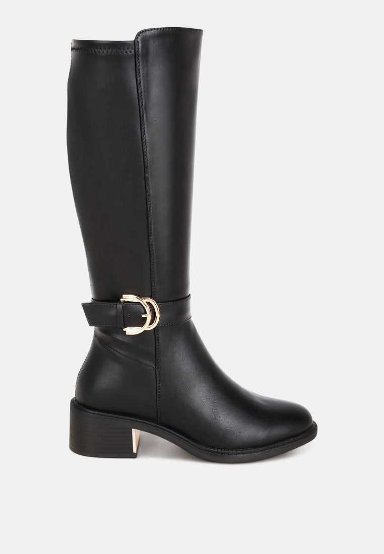 Toluca Classic Buckle Long Boots-0