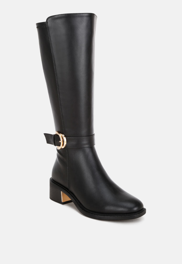 Toluca Classic Buckle Long Boots-2