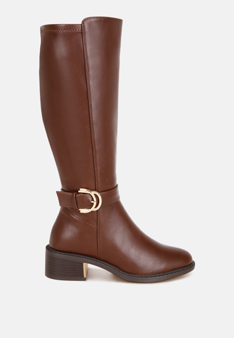 Toluca Classic Buckle Long Boots-5