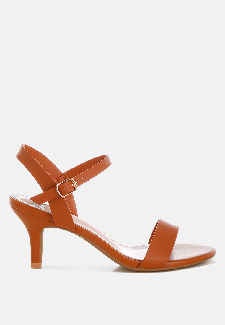 Tomari Pin Buckle Kitten Heel Sandals-0