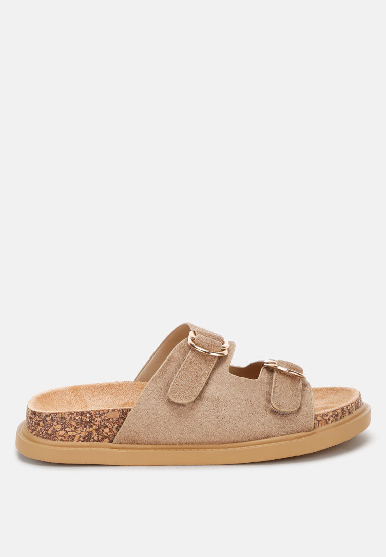 Totem Cork-Textured Slip-On Sandals-5