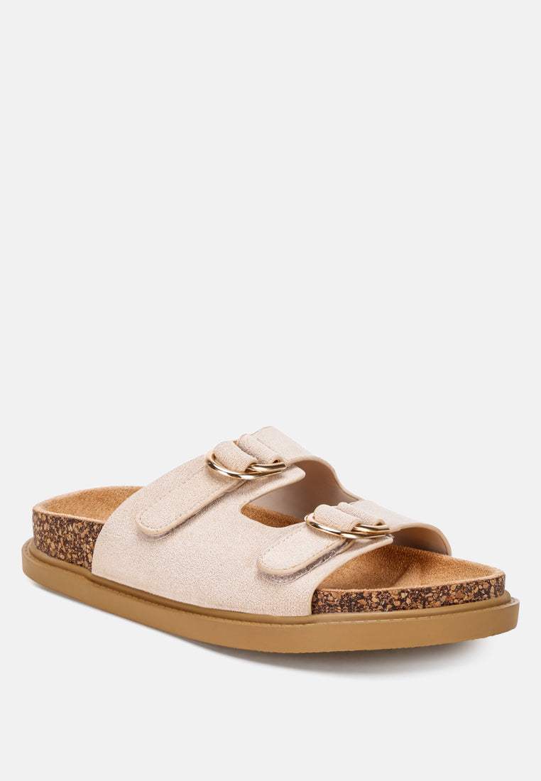 Totem Cork-Textured Slip-On Sandals-2