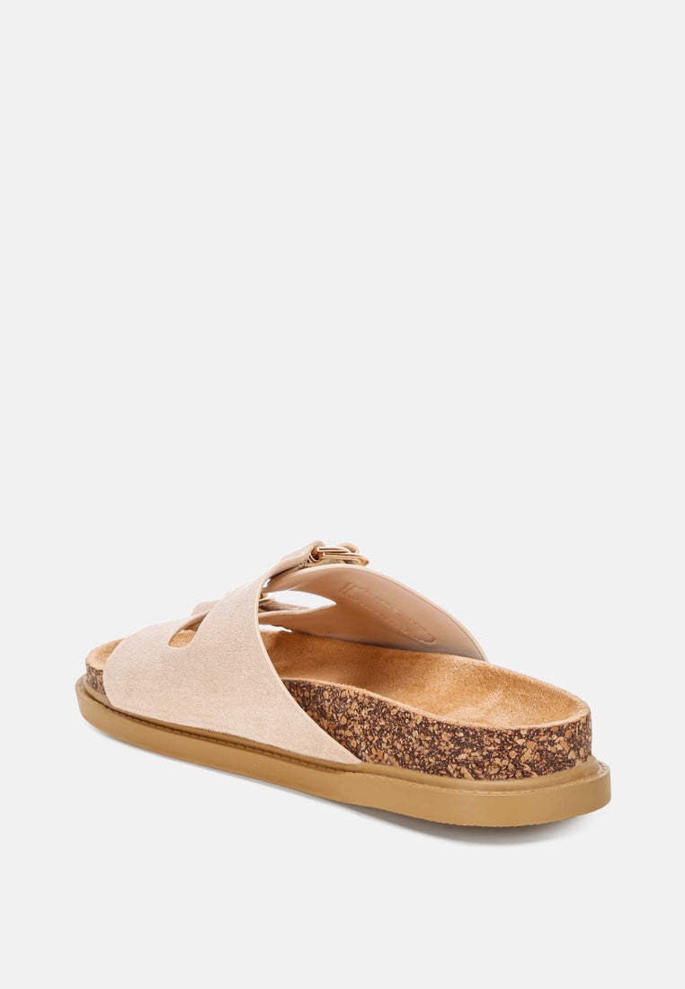 Totem Cork-Textured Slip-On Sandals-3