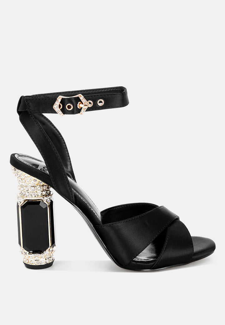 Tribeca Crystal &amp; Diamante Pin Buckle Fantasy Heels-0