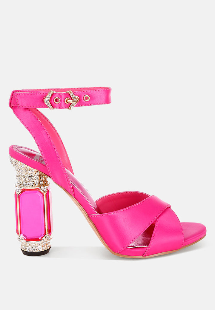 Tribeca Crystal &amp; Diamante Pin Buckle Fantasy Heels-5