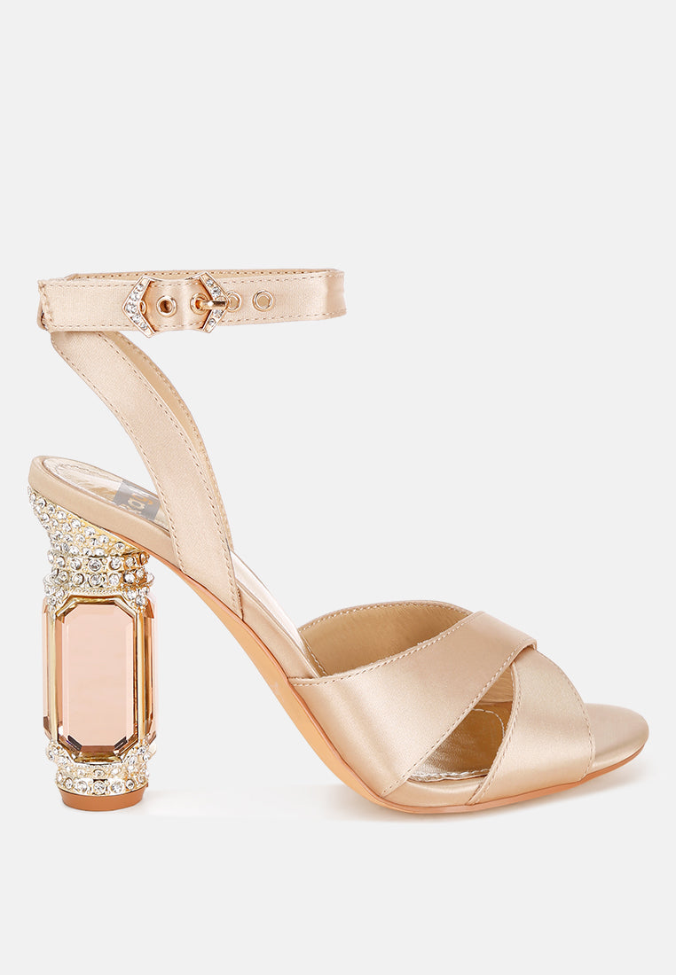 Tribeca Crystal &amp; Diamante Pin Buckle Fantasy Heels-6