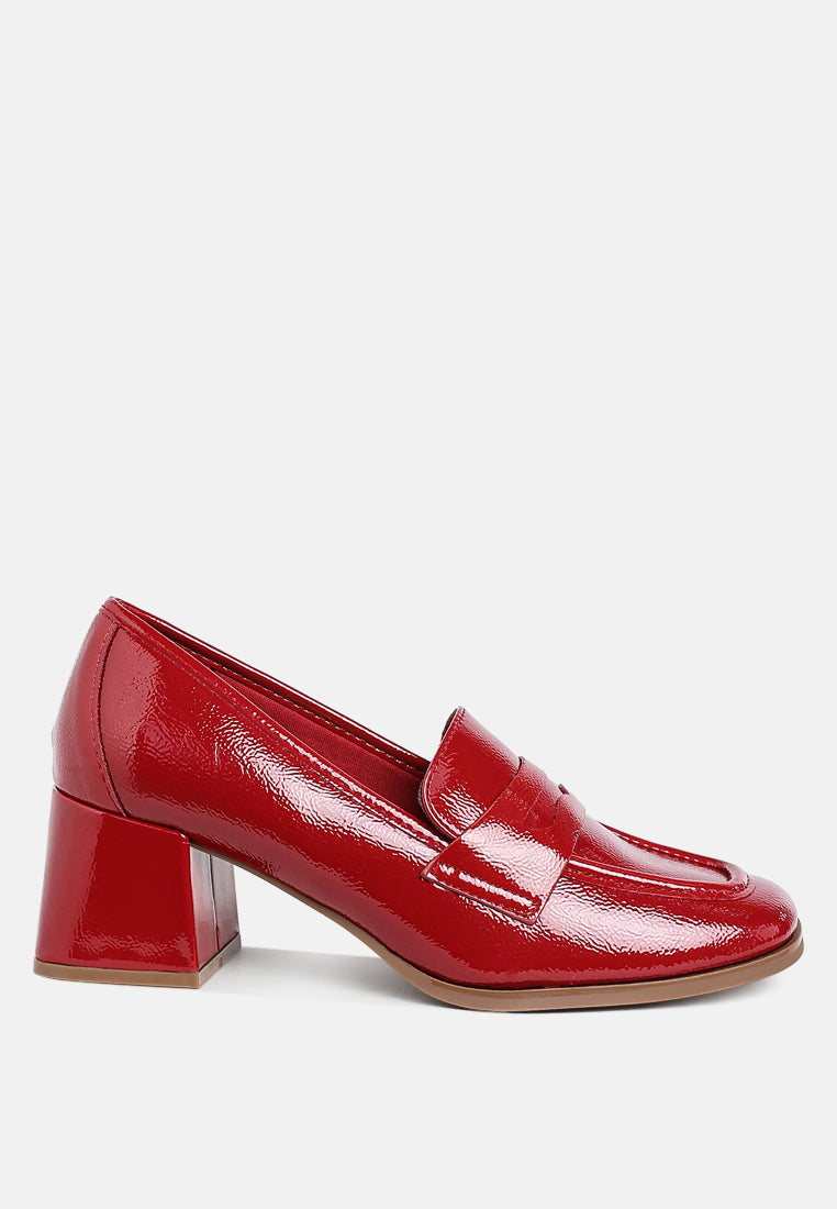 Umdoni Penny Strap Block Heel Loafers-0