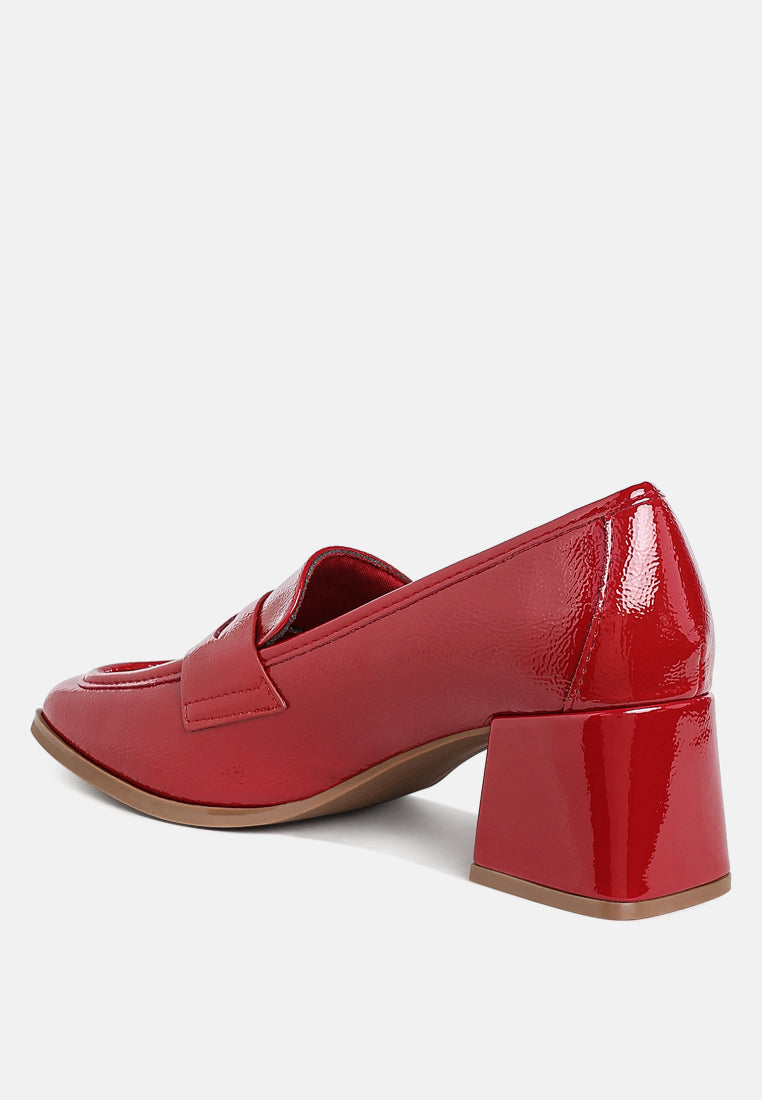 Umdoni Penny Strap Block Heel Loafers-2
