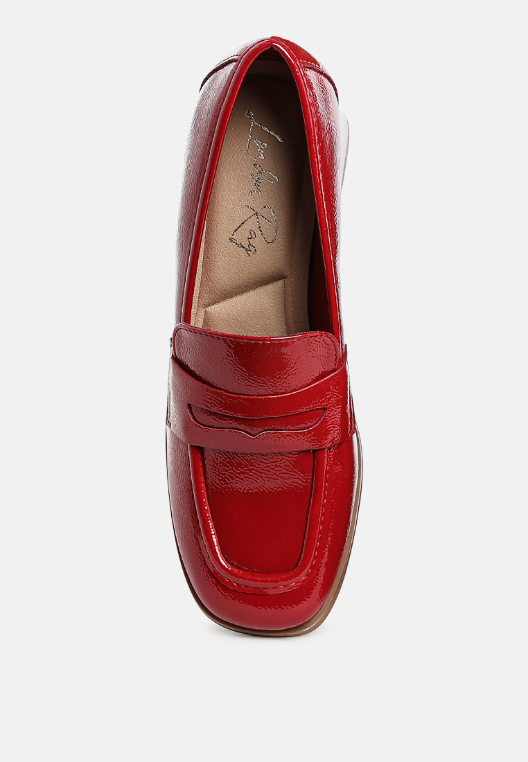 Umdoni Penny Strap Block Heel Loafers-3