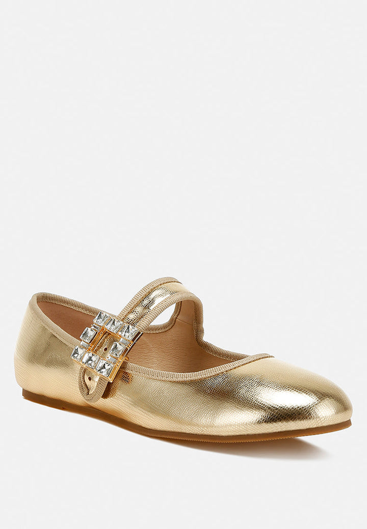 Upstage Brooch Mary Jane Ballerinas-1