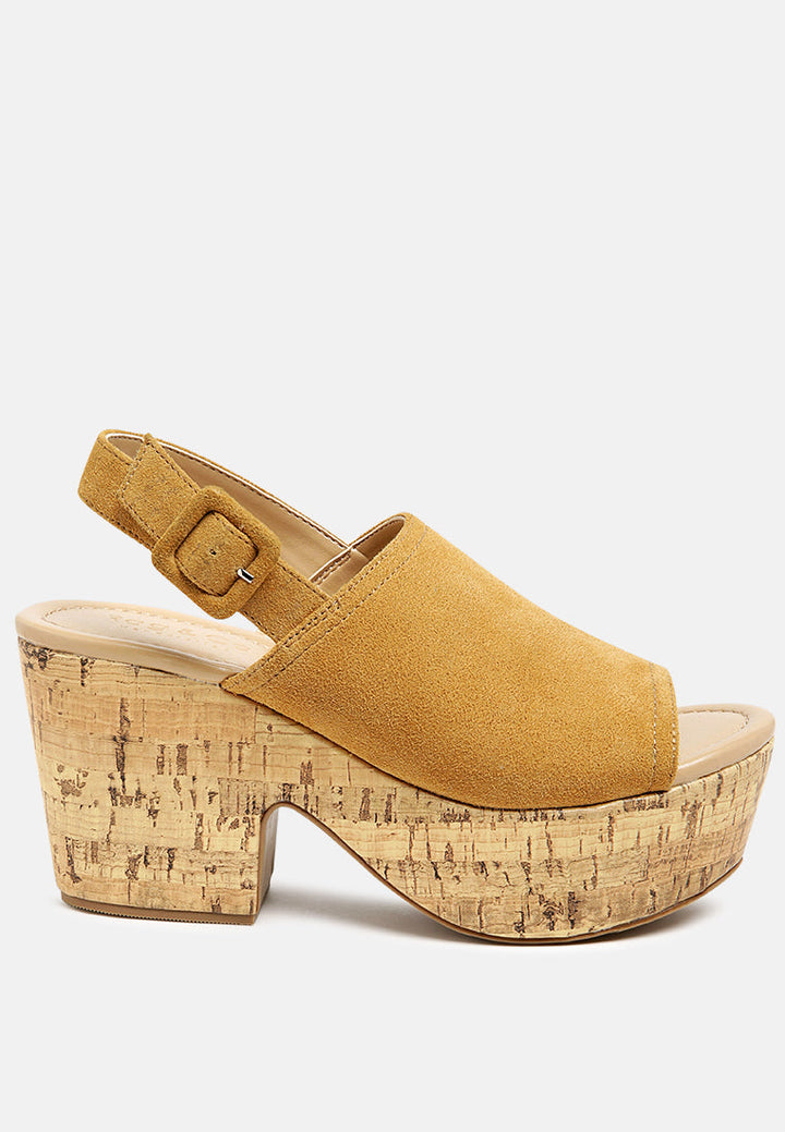 Vendela Leather Slingback Platform Sandal-5