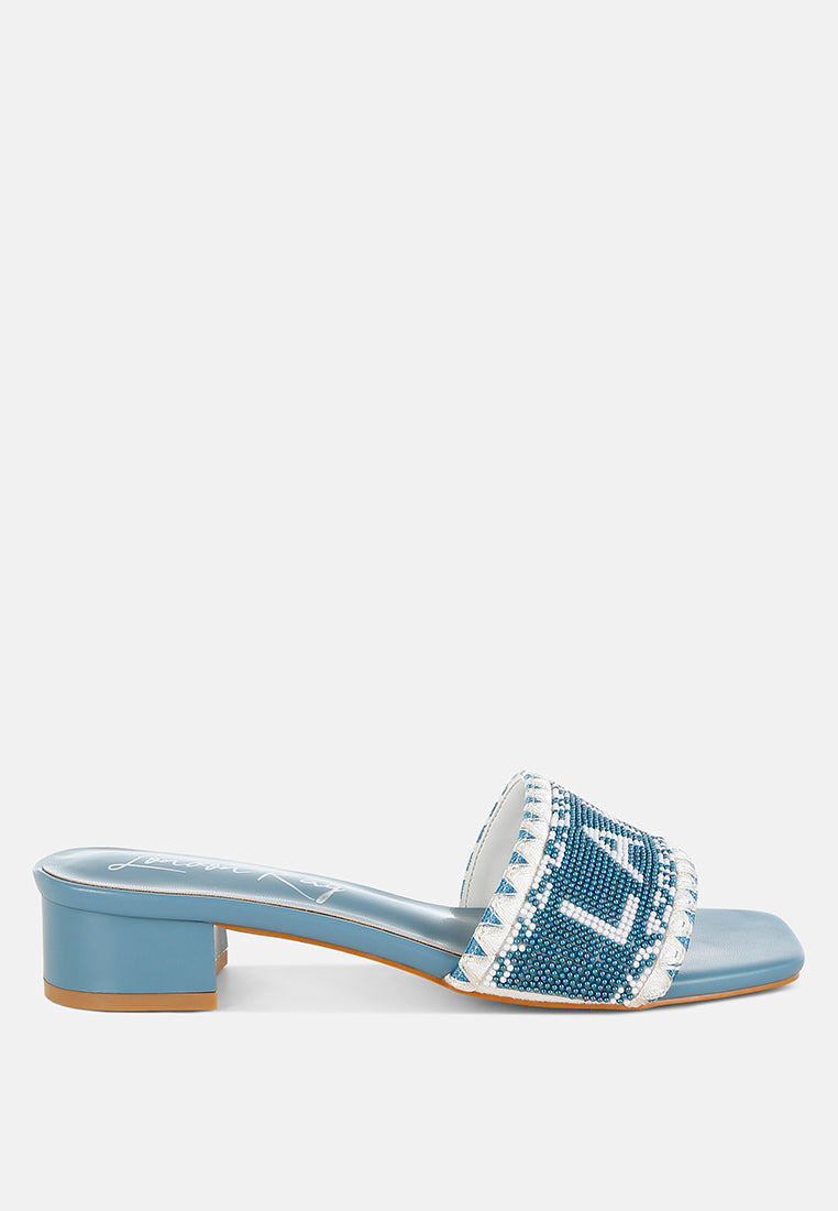 Vacay Babe Lake Como Beaded Slip-On Heels-6