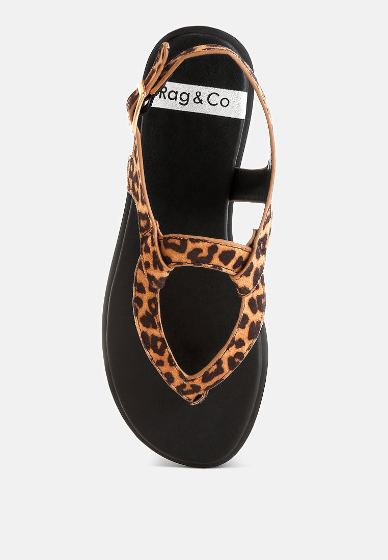 Venusa Leopard Print Buckled Flats-3
